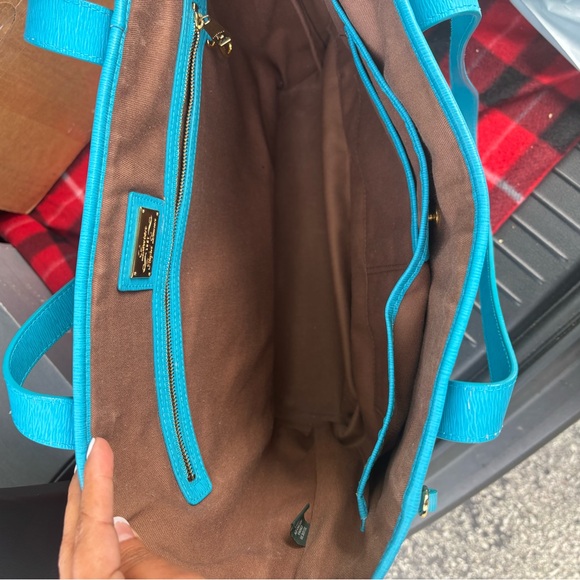 Lauren Ralph Lauren Teal Tote Bag - Picture 3 of 7